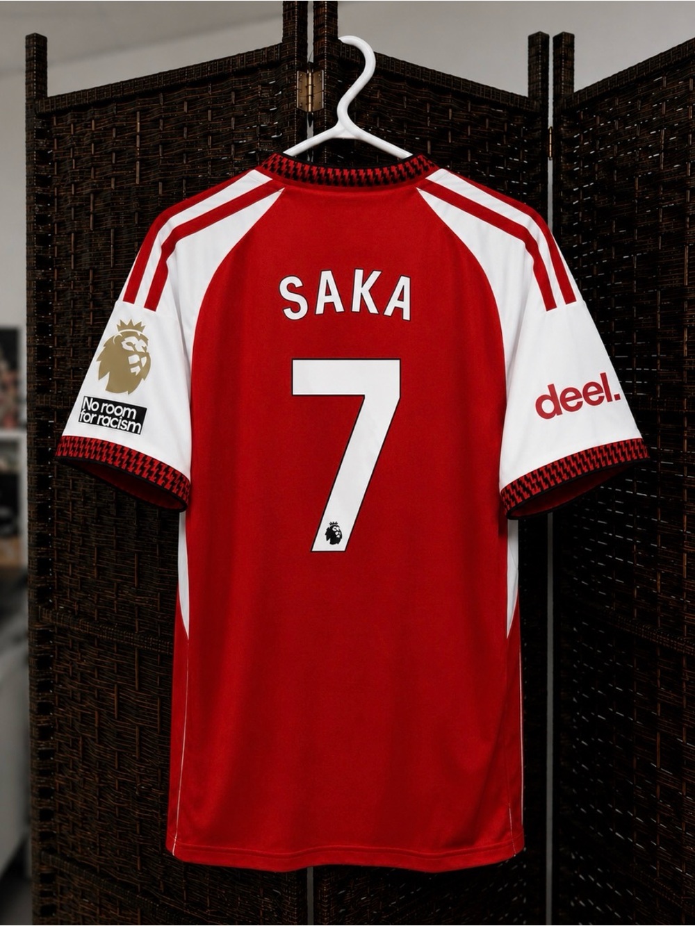 Saka Arsenal 26-27 Home Soccer Jersey (w/PL Gold patches)